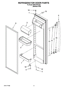 06 - Refrigerator Door Parts parts for Whirlpool Refrigerator ED5LTAXVL00 from AppliancePartsPros.com