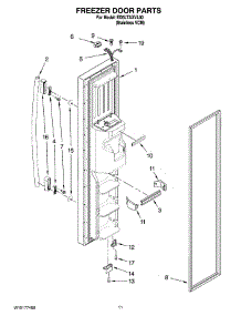 07 - Freezer Door Parts parts for Whirlpool Refrigerator ED5LTAXVL00 from AppliancePartsPros.com