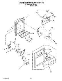 08 - Dispenser Front Parts parts for Whirlpool Refrigerator ED5LTAXVL00 from AppliancePartsPros.com