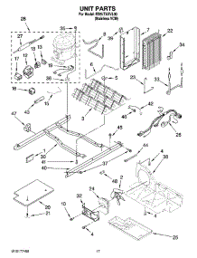 11 - Unit Parts parts for Whirlpool Refrigerator ED5LTAXVL00 from AppliancePartsPros.com