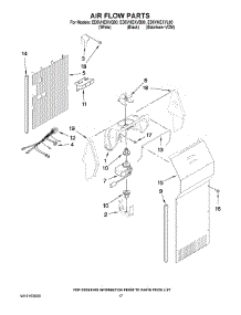 10 - Air Flow Parts parts for Whirlpool Refrigerator ED5VHEXVB00 from AppliancePartsPros.com