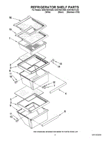 03 - Refrigerator Shelf Parts parts for Whirlpool Refrigerator ED5VHEXVQ00 from AppliancePartsPros.com