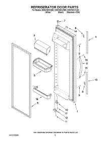 06 - Refrigerator Door Parts parts for Whirlpool Refrigerator ED5VHEXVQ00 from AppliancePartsPros.com