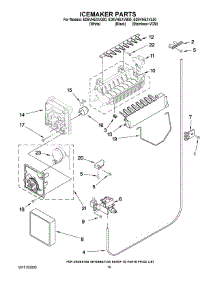 12 - Icemaker Parts parts for Whirlpool Refrigerator ED5VHEXVQ00 from AppliancePartsPros.com