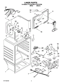03 - Liner Parts parts for Whirlpool Refrigerator ET1FTEXVT00 from AppliancePartsPros.com