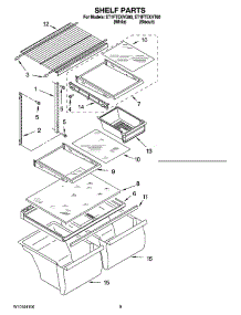 05 - Shelf Parts, Optional Parts parts for Whirlpool Refrigerator ET1FTEXVT00 from AppliancePartsPros.com