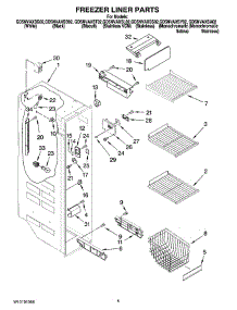 04 - Freezer Liner Parts parts for Whirlpool Refrigerator GD5NVAXSA02 from AppliancePartsPros.com