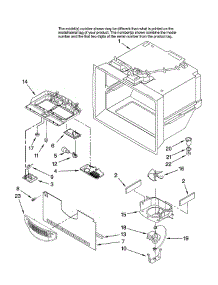 Freezer Liner parts for Whirlpool Refrigerator GB9SHKXMQ13 from AppliancePartsPros.com