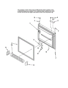 Freezer Door parts for Whirlpool Refrigerator GB9SHKXMQ13 from AppliancePartsPros.com