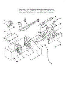 Icemaker parts for Whirlpool Refrigerator GB9SHKXMQ13 from AppliancePartsPros.com