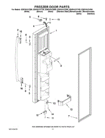 07 - Freezer Door Parts parts for Whirlpool Refrigerator ED5FHAXVQ00 from AppliancePartsPros.com