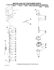 05 - Motor And Ice Container Parts parts for Whirlpool Refrigerator ED5FHAXVY00 from AppliancePartsPros.com