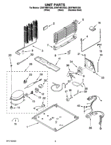 05 - Unit Parts parts for Whirlpool Refrigerator GR9FHMXVS00 from AppliancePartsPros.com