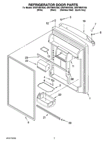 04 - Refrigerator Door Parts parts for Whirlpool Refrigerator GR2FHMXVB00 from AppliancePartsPros.com