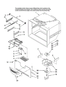 Freezer Liner parts for Whirlpool Refrigerator GX5SHTXTQ11 from AppliancePartsPros.com