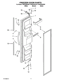 07 - Freezer Door Parts parts for Whirlpool Refrigerator ED5CHQXKT07 from AppliancePartsPros.com