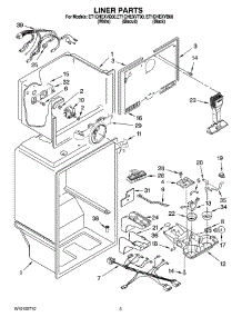 03 - Liner Parts parts for Whirlpool Refrigerator ET1CHEXVB00 from AppliancePartsPros.com