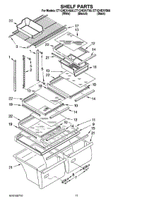 06 - Shelf Parts, Optional Parts (Not Included) parts for Whirlpool Refrigerator ET1CHEXVB00 from AppliancePartsPros.com