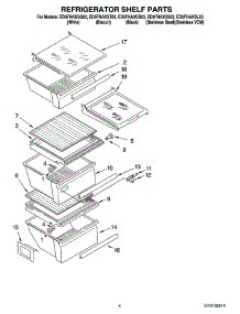 03 - Refrigerator Shelf Parts parts for Whirlpool Refrigerator ED5FHAXST03 from AppliancePartsPros.com