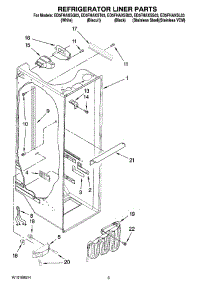 02 - Refrigerator Liner Parts parts for Whirlpool Refrigerator ED5FHAXSB03 from AppliancePartsPros.com