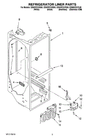 02 - Refrigerator Liner Parts parts for Whirlpool Refrigerator GS6NVEXVL00 from AppliancePartsPros.com