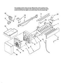 Icemaker parts for Whirlpool Refrigerator GX5SHTXTL11 from AppliancePartsPros.com