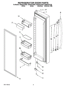 06 - Refrigerator Door Parts parts for Whirlpool Refrigerator GS6NVEXVL00 from AppliancePartsPros.com