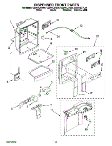 08 - Dispenser Front Parts parts for Whirlpool Refrigerator GS6NVEXVL00 from AppliancePartsPros.com