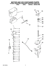 05 - Motor And Ice Container Parts parts for Whirlpool Refrigerator GS6NVEXVB00 from AppliancePartsPros.com