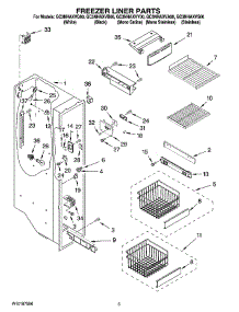 04 - Freezer Liner Parts parts for Whirlpool Refrigerator GC3NHAXVB00 from AppliancePartsPros.com