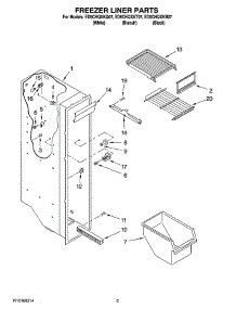 04 - Freezer Liner Parts parts for Whirlpool Refrigerator ED5CHQXKQ07 from AppliancePartsPros.com