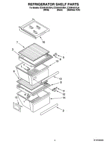 03 - Refrigerator Shelf Parts parts for Whirlpool Refrigerator ED5HHAXVB01 from AppliancePartsPros.com