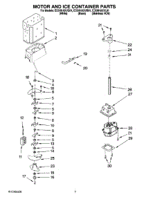 05 - Motor And Ice Container Parts parts for Whirlpool Refrigerator ED5HHAXVB01 from AppliancePartsPros.com