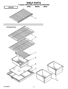 05 - Shelf Parts, Optional Parts parts for Whirlpool Refrigerator ET8WTKXVQ00 from AppliancePartsPros.com