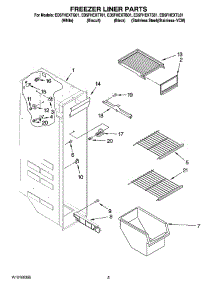 04 - Freezer Liner Parts parts for Whirlpool Refrigerator ED5FHEXTS01 from AppliancePartsPros.com