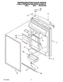 04 - Refrigerator Door Parts parts for Whirlpool Refrigerator GR9FHMXVQ00 from AppliancePartsPros.com