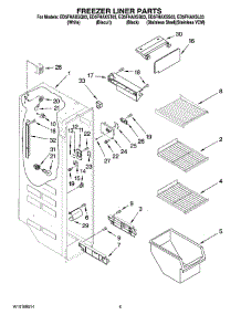 04 - Freezer Liner Parts parts for Whirlpool Refrigerator ED5FHAXSS03 from AppliancePartsPros.com