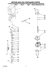 05 - Motor And Ice Container Parts parts for Whirlpool Refrigerator ED5FHAXSS03 from AppliancePartsPros.com