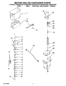 05 - Motor And Ice Container Parts parts for Whirlpool Refrigerator GC3NHAXVQ00 from AppliancePartsPros.com