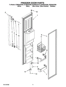 07 - Freezer Door Parts parts for Whirlpool Refrigerator GC3NHAXVQ00 from AppliancePartsPros.com