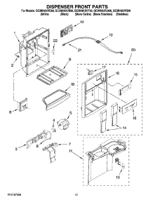08 - Dispenser Front Parts parts for Whirlpool Refrigerator GC3NHAXVQ00 from AppliancePartsPros.com