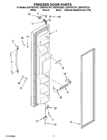 07 - Freezer Door Parts parts for Whirlpool Refrigerator ED5FHEXTS01 from AppliancePartsPros.com