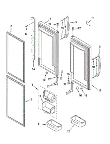 Refrigerator Door parts for Whirlpool Refrigerator GX5FHDXTB11 from AppliancePartsPros.com