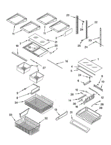 Shelf parts for Whirlpool Refrigerator GX5FHDXTB11 from AppliancePartsPros.com