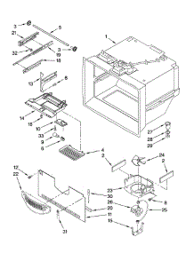 Freezer Liner parts for Whirlpool Refrigerator GB9SHDXPB12 from AppliancePartsPros.com