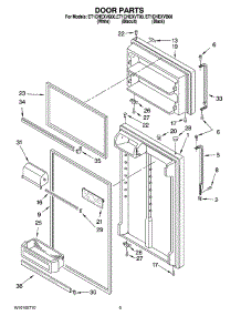 02 - Door Parts parts for Whirlpool Refrigerator ET1CHEXVQ00 from AppliancePartsPros.com