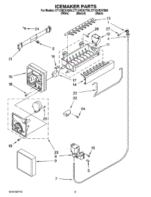 05 - Icemaker Parts parts for Whirlpool Refrigerator ET1CHEXVQ00 from AppliancePartsPros.com
