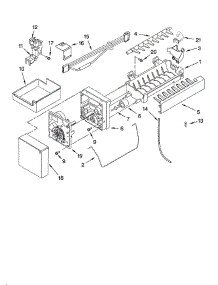 Icemaker parts for Whirlpool Refrigerator GX5FHTXTS11 from AppliancePartsPros.com