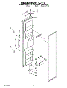 07 - Freezer Door Parts parts for Whirlpool Refrigerator ED5HVEXVL01 from AppliancePartsPros.com