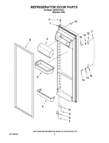 06 - Refrigerator Door Parts parts for Whirlpool Refrigerator ED5HVAXVL01 from AppliancePartsPros.com